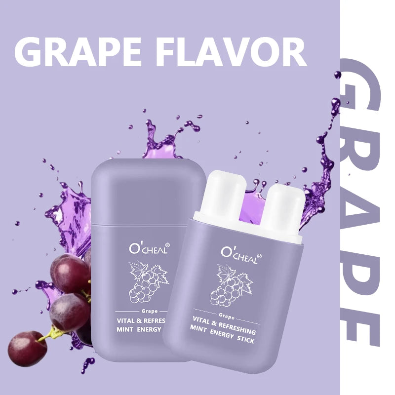 Amzzonstore O'cheal Energy Stick with double holes, fresh mint scent, energizing vapors, portable fatigue relief inhaler.