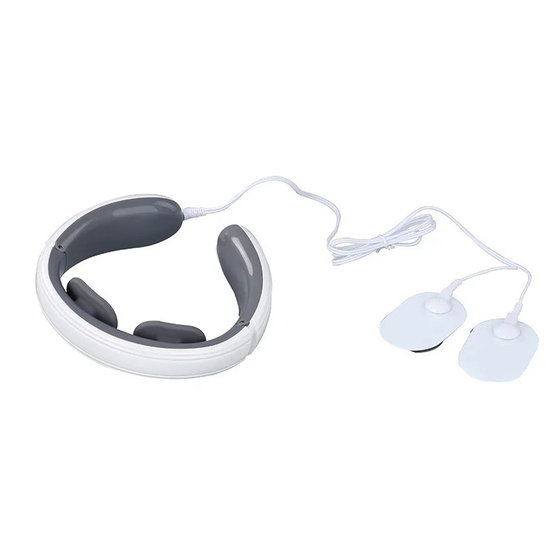Ems electric neck massager with 6 modes and 9 speeds, designed for muscle relaxation and cervical pain relief.