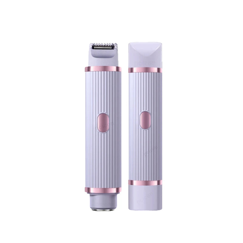 Pink and purple waterproof electric razor for women, bikini trimmer, face shaver, and body hair removal tool from amzzonstore.