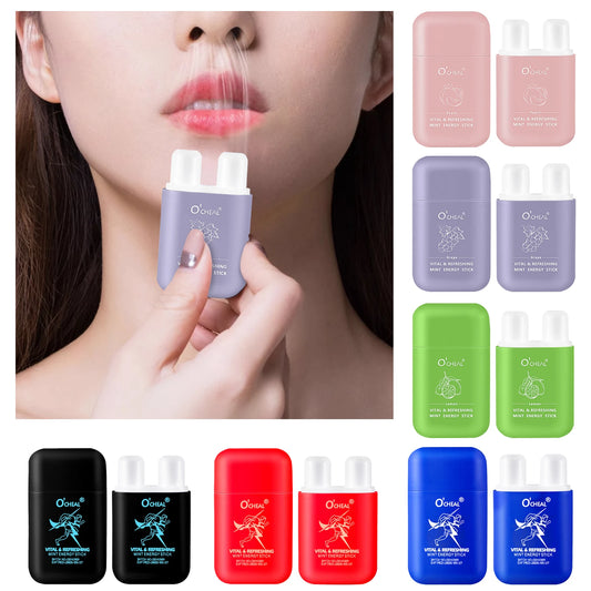 Amzzonstore O'cheal Energy Stick double hole vapor inhaler with fresh mint scent for energizing and fatigue relief.