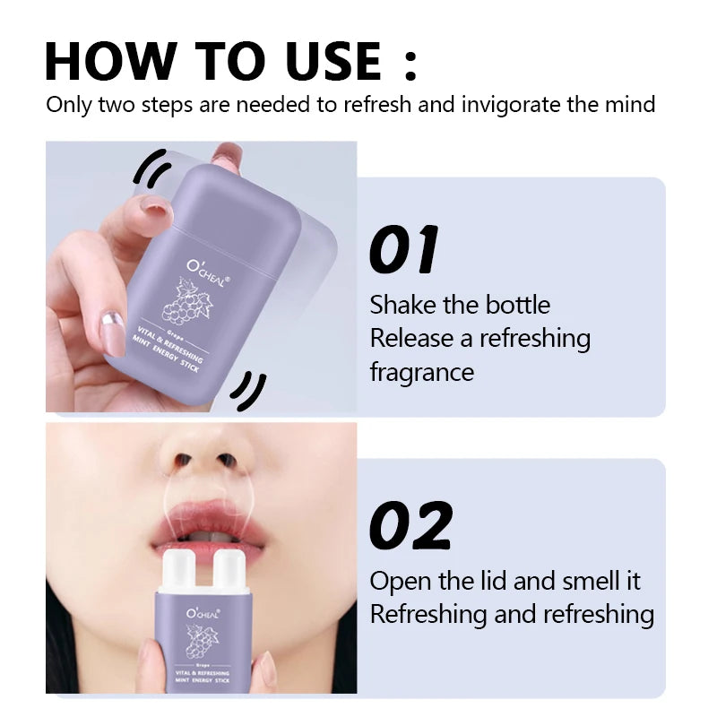 Amzzonstore O'cheal Energy Stick energizing inhaler with fresh mint scent, portable vapor stick for fatigue relief and revitalization