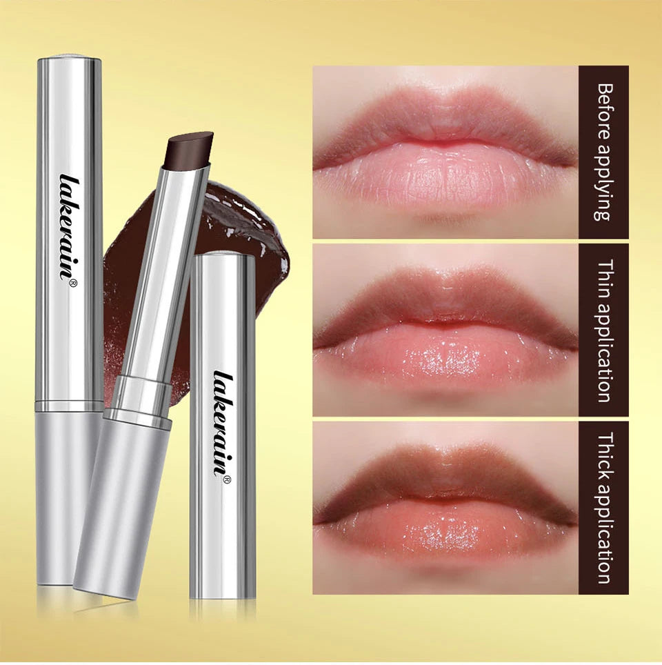 Set of four honey-colored lip balm lipsticks by amzzonstore, long-lasting moisturizing and nourishing lip care cosmetics.