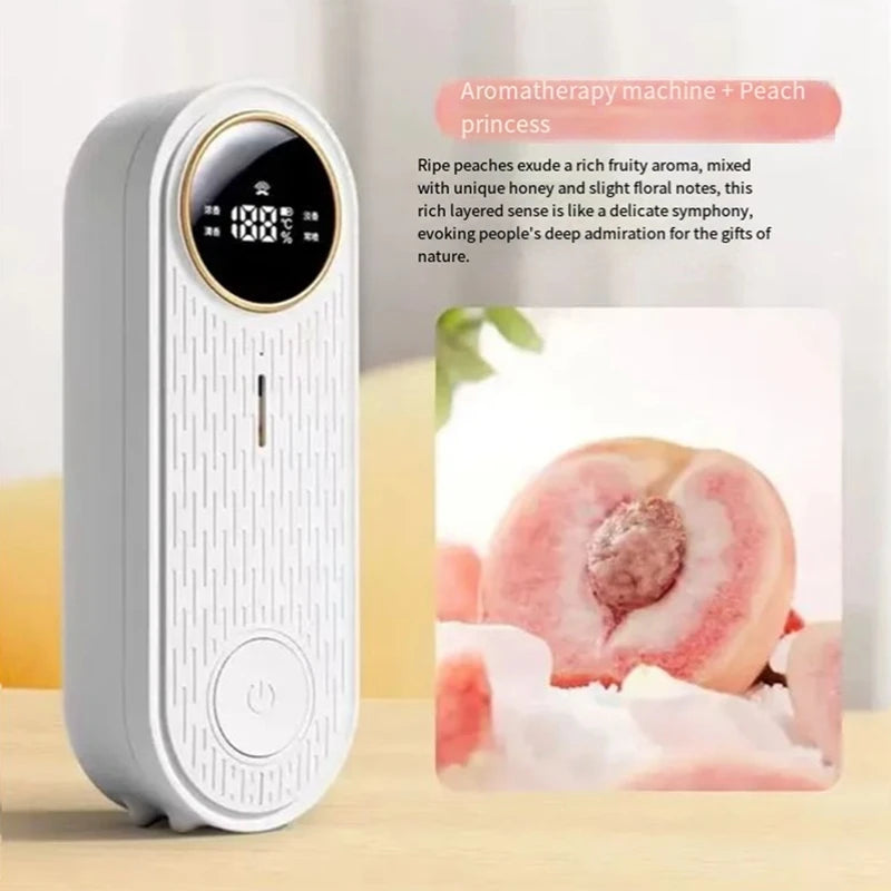 A71Z smart aromatherapy humidifier from amzzonstore releasing mist, with fragrance options for bedroom fresh air and deodorization.