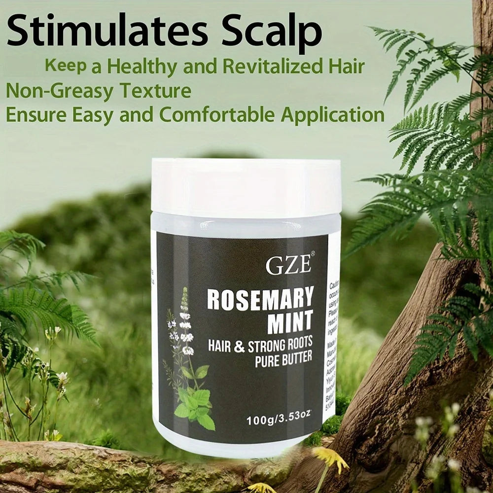 GZE Rosemary Mint Hair Growth & Strong Roots Butter by amzzon.store, natural damage repair treatment for healthier, stronger hair.