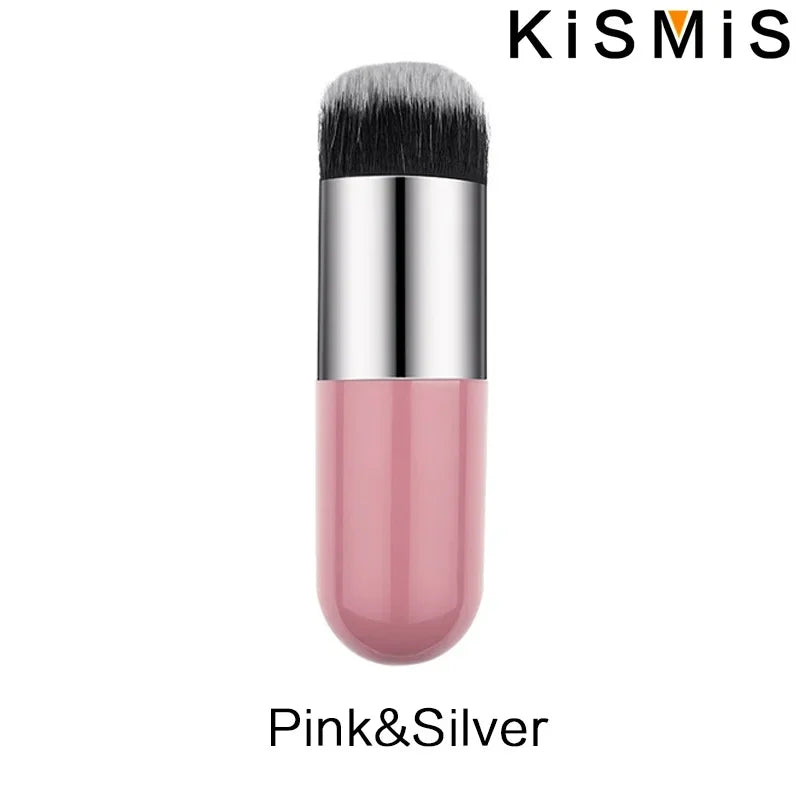 Set of professional flat cream makeup brushes by amzzonstore for face contour, blush, foundation, and flawless makeup application.