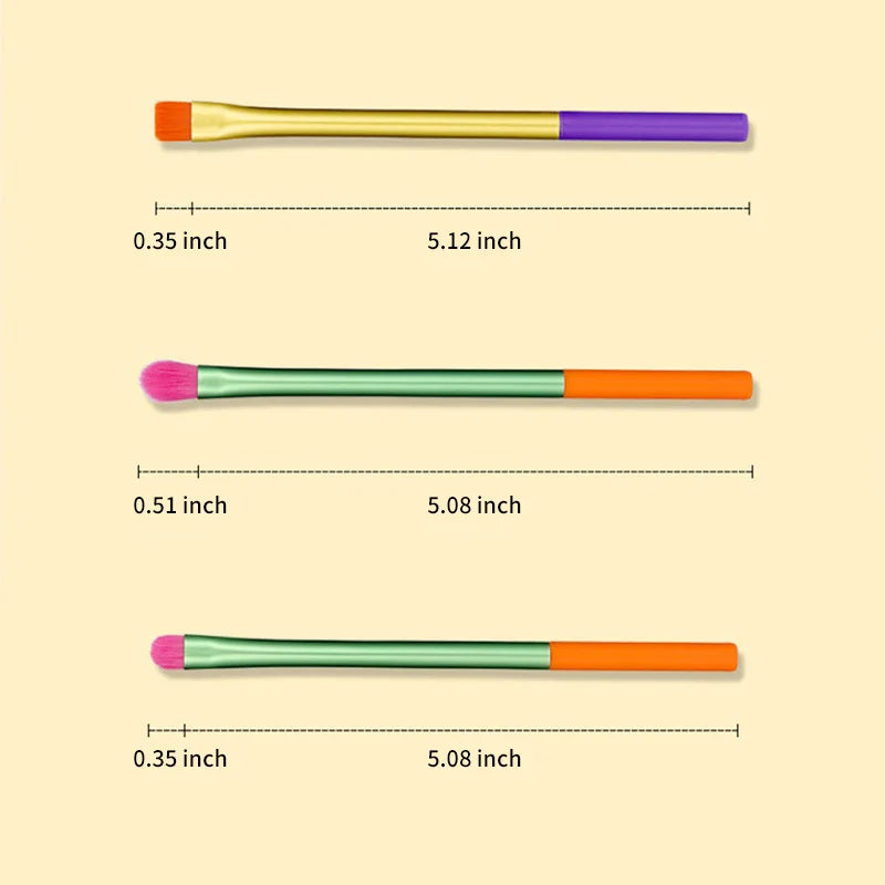 Set of 15 colorful makeup brushes including foundation, blush, concealer, and eyeshadow brushes from amzzonstore.