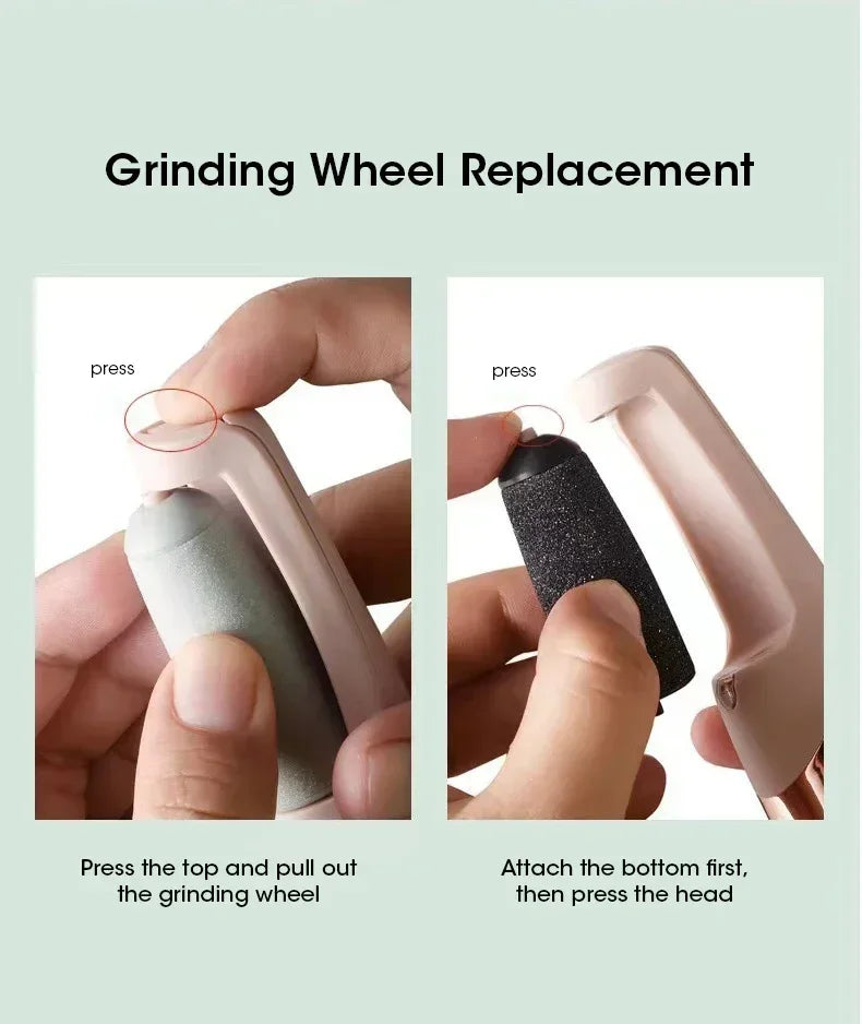 Rechargeable electric callus remover for feet by amzzonstore, waterproof portable foot file and pedicure tool with a sleek design.