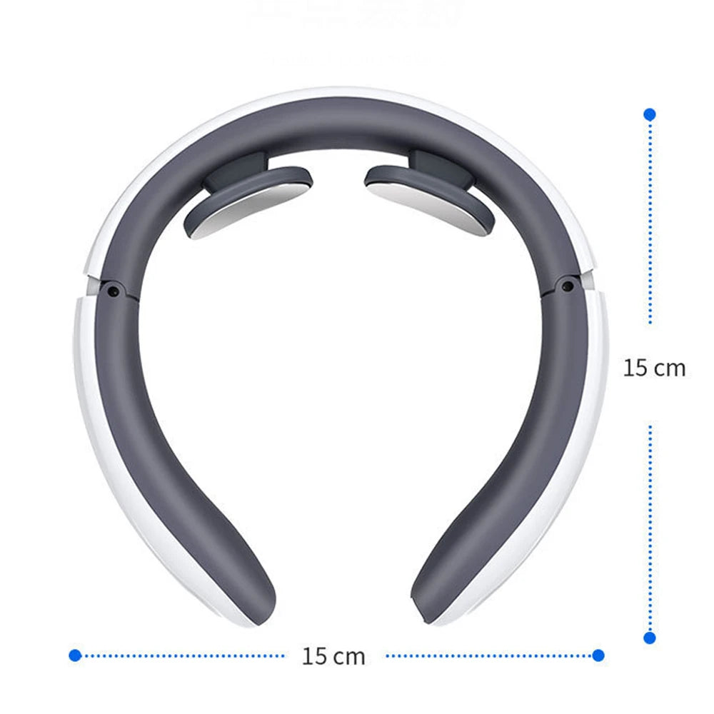 Ems Electric Neck Massager by amzzonstore with 6 modes and 9 speeds for muscle relief and cervical pain relaxation.