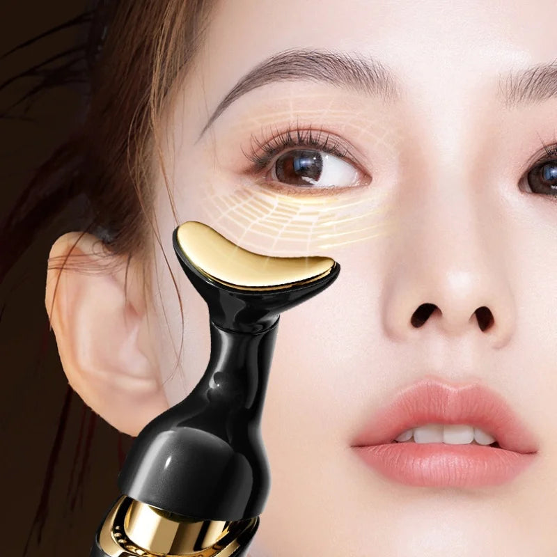 Microcurrent face and neck lifting device by amzzon.store with sonic vibration for anti-aging skin rejuvenation and facial cleansing.