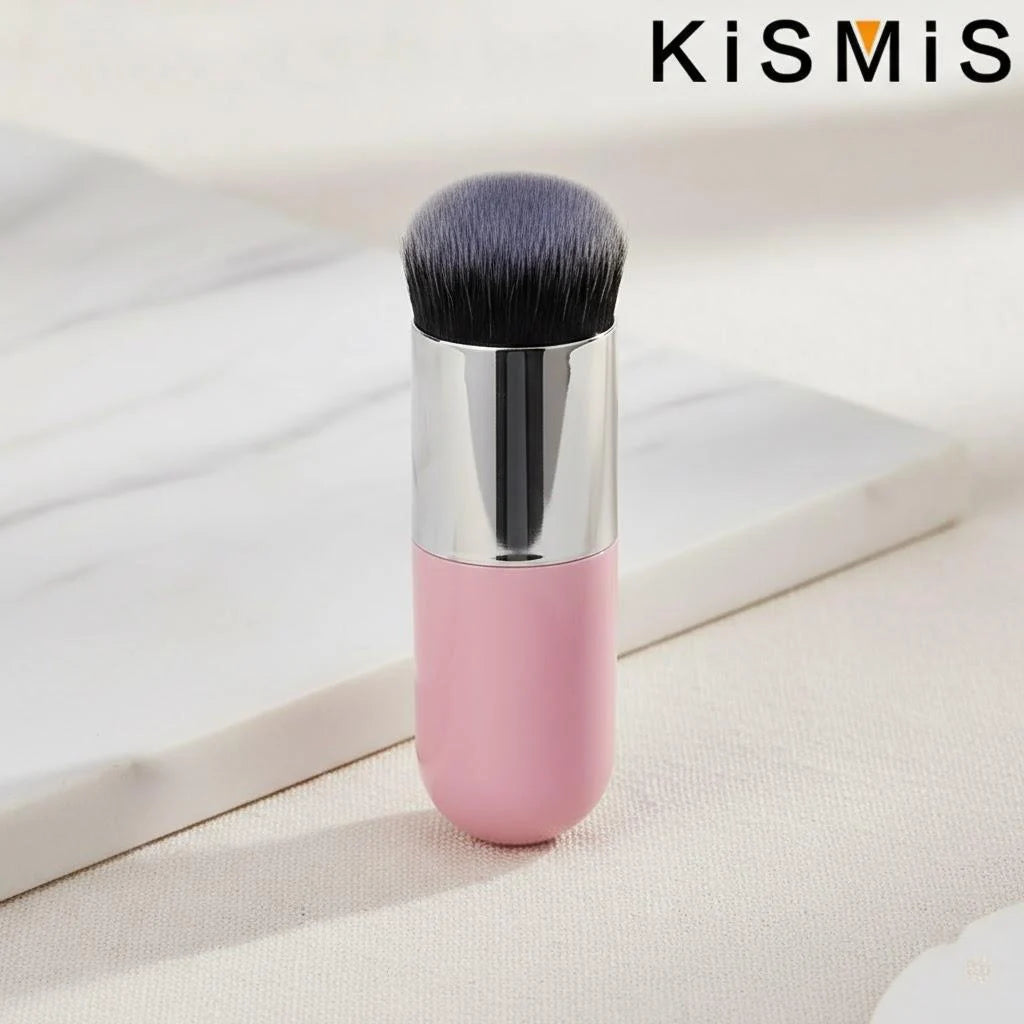 Set of professional flat cream makeup brushes by amzzonstore, including face, cheek, contour, blush, and foundation brushes for flawless application