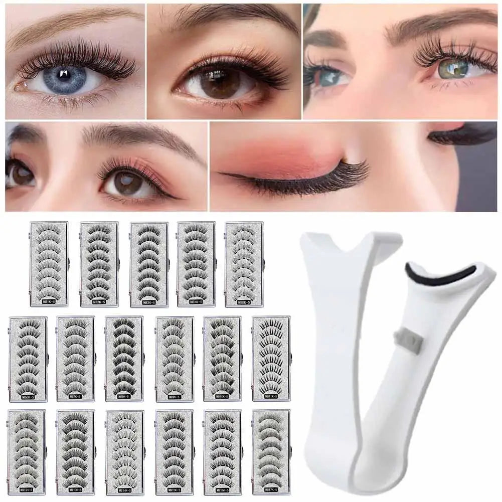 Goodobe 3D natural magnetic eyelashes kit with reusable wispy false eyelashes, magnetic tweezers, and applicator for easy use
