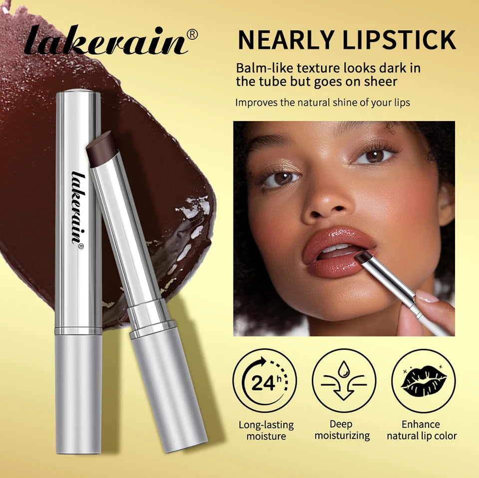 Set of four honey-colored lip balm lipsticks from amzzonstore with moisturizing, nourishing, and long-lasting lip care properties.