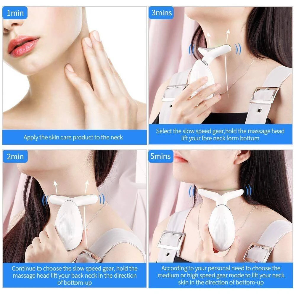 Amzzon.store microcurrent face and neck lifting device with sonic vibration for skin rejuvenation and anti-aging facial massage.