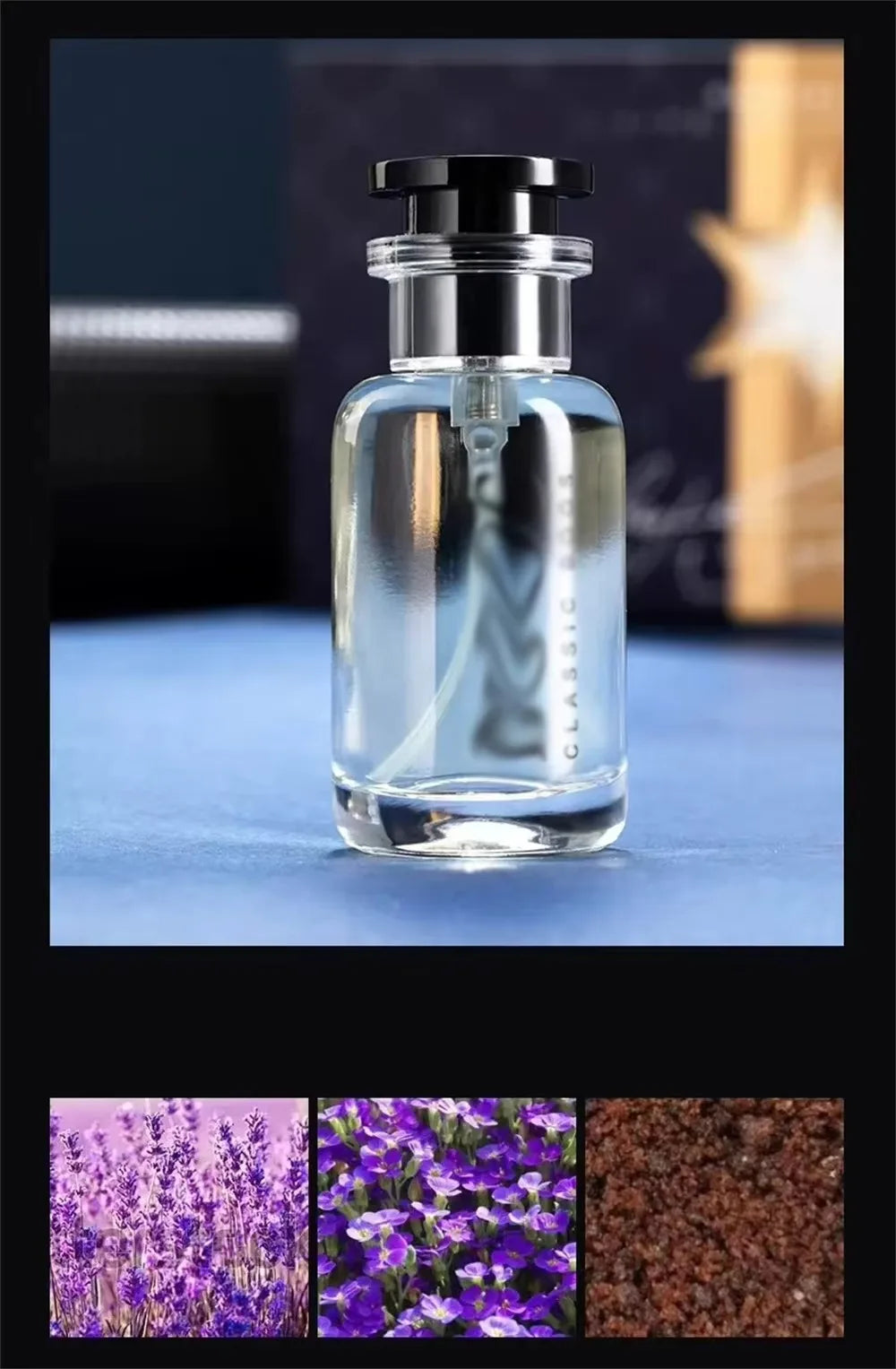 Set of four luxury men's colognes by amzzonstore, 100ml floral and fruity perfume gift box with natural scent sprays