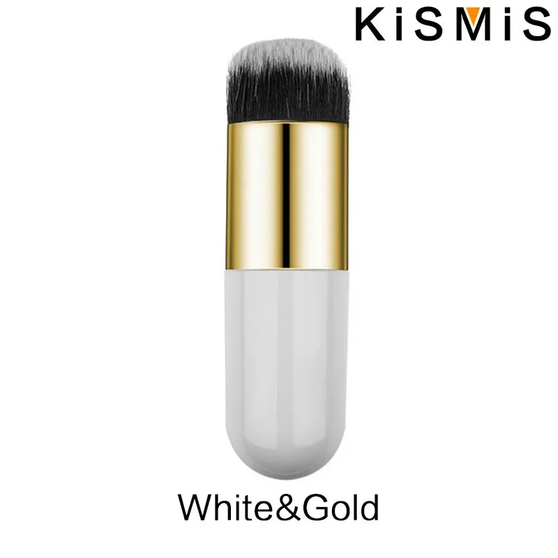 Set of professional flat cream makeup brushes for face, cheeks, contour, blush, and foundation by amzzonstore, ideal for flawless application.