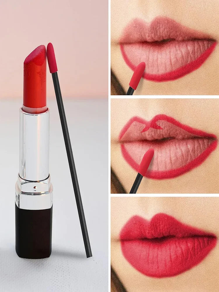 500PCS disposable lip wand applicators for lipstick and gloss from amzzonstore, professional makeup tools, sleek and hygienic design.