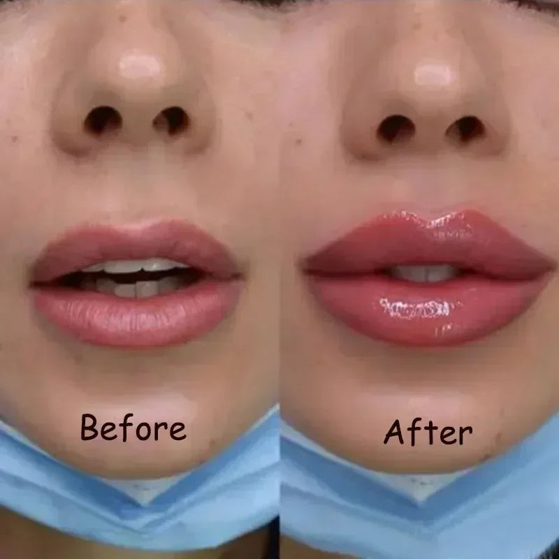 Amzzonstore lip plumper oil and gloss with moisturizing, anti-wrinkle serum for fuller, sexier lips in a sleek tube.