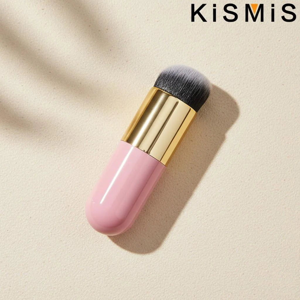 Set of professional flat cream makeup brushes by amzzonstore, including face, cheek, contour, blush, and foundation brushes for flawless application