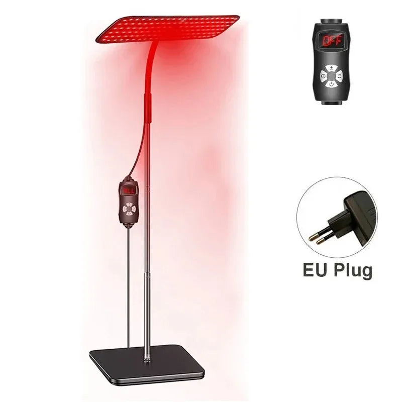Amzzonstore 660nm and 850nm near infrared light panel with adjustable stand for face and body pain relief at home
