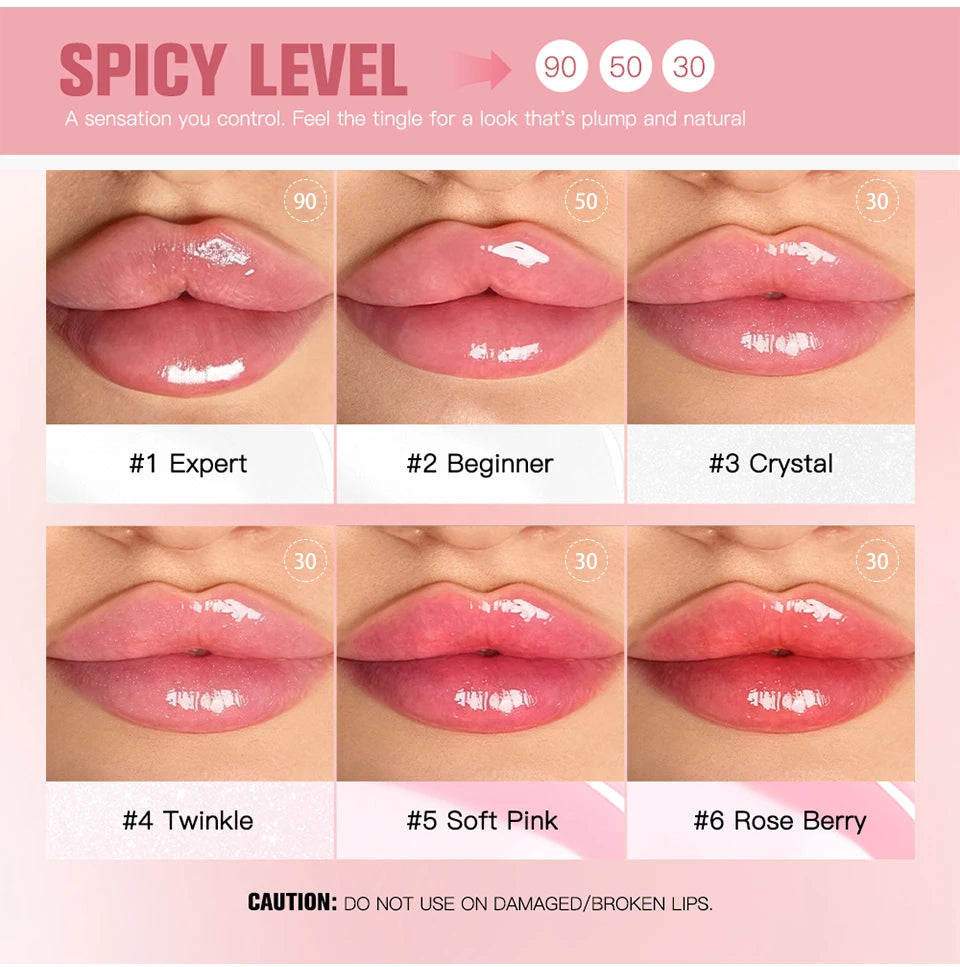 Amzzonstore Lakerain Lip Plumper Gloss Oil with long-lasting moisture, volumizing and hydrating lip oil for a fuller, non-dry look.