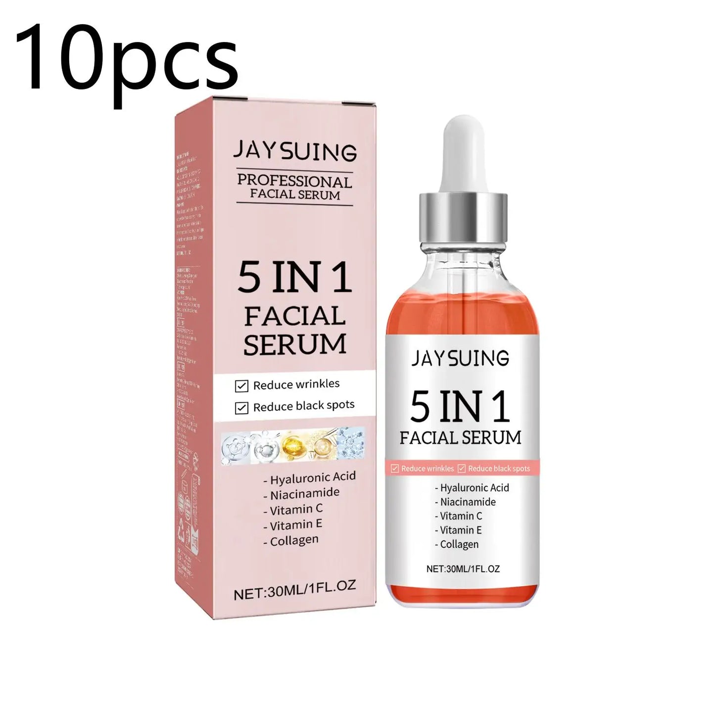 Jaysuing 5-in-1 face serum by amzzon.store in 30ml bottle, anti-aging and firming serum for wrinkles, dark spots, and hydration