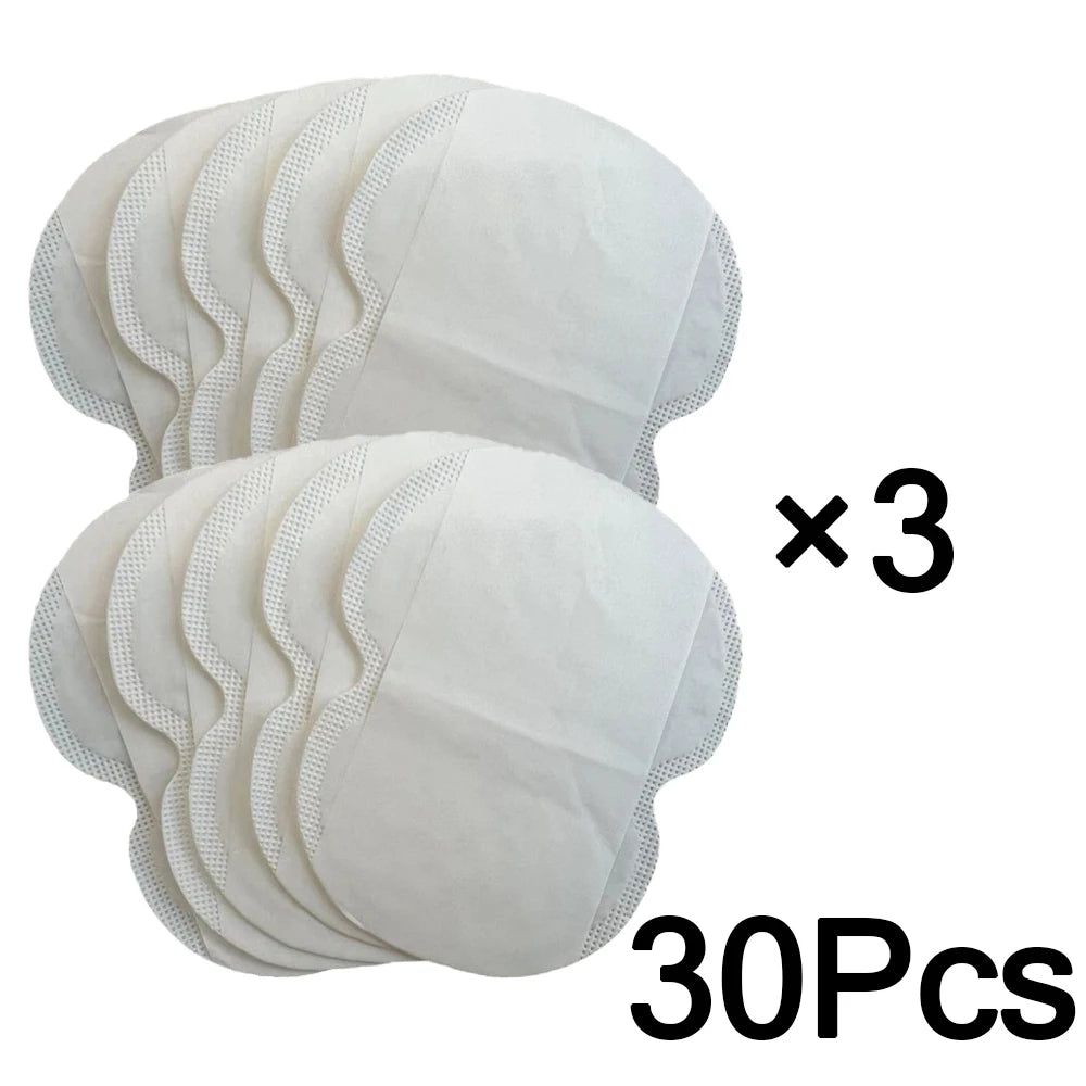 Disposable underarm sweat pads by amzzon.store, multiple sizes, showing discreet absorbent shields for odor and hyperhidrosis control.