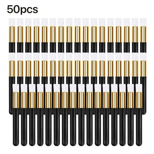 Set of 10/20/50 eyelash cleaning brushes for lash extensions and pore cleaning, featuring small lash and blackhead remover tools.