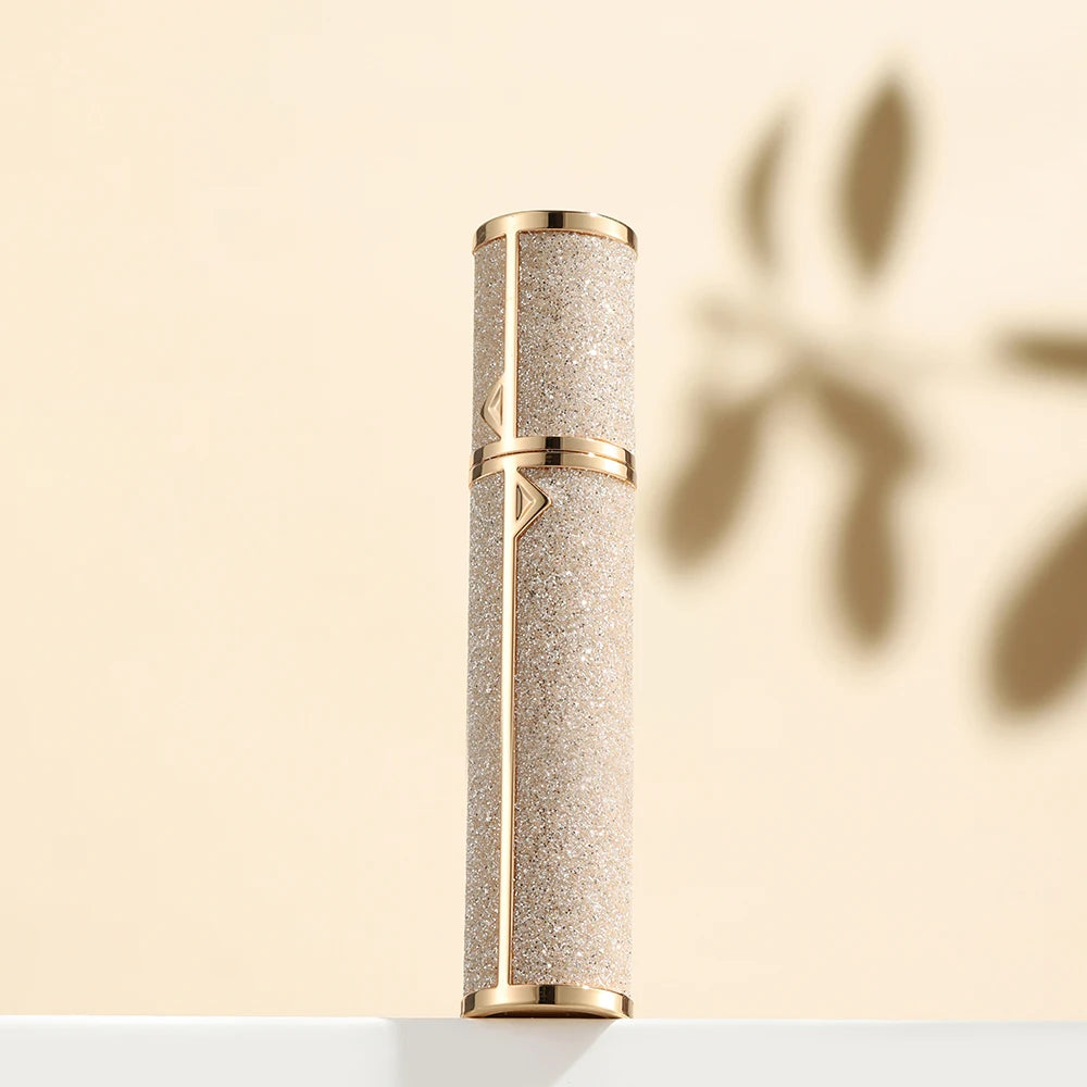 Refillable 5ML leather perfume atomizer by amzzonstore, portable compact spray bottle for travel and perfume on the go.