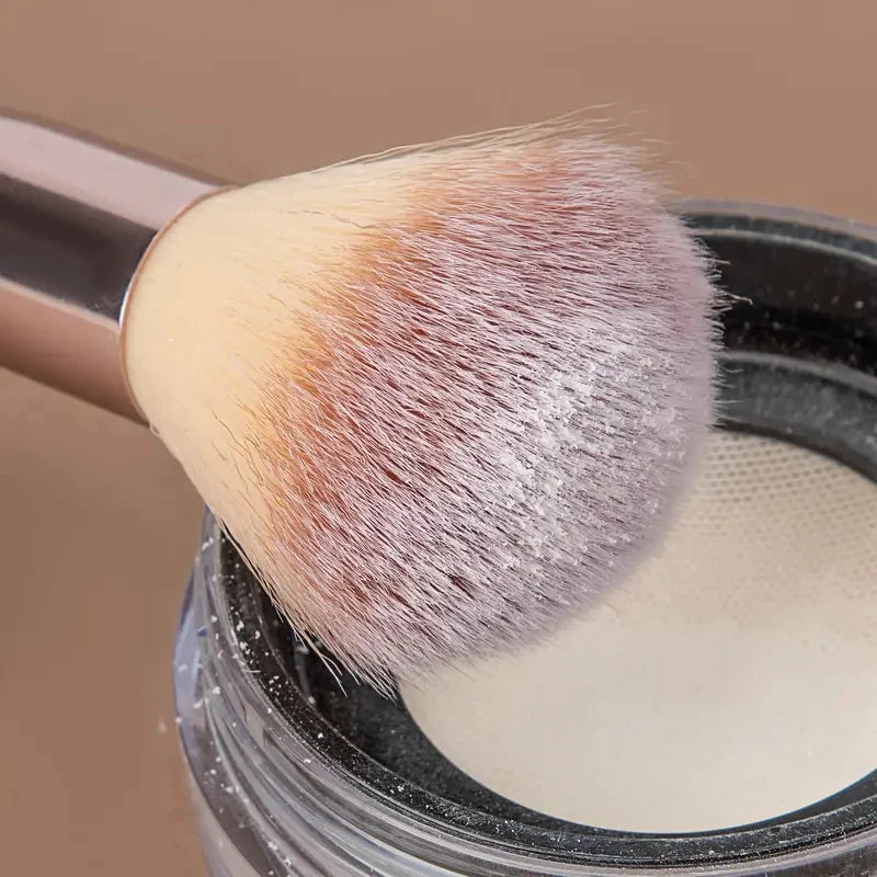 Set of professional makeup brushes including foundation, eyeshadow, concealer, blush, and kabuki brushes from amzzonstore