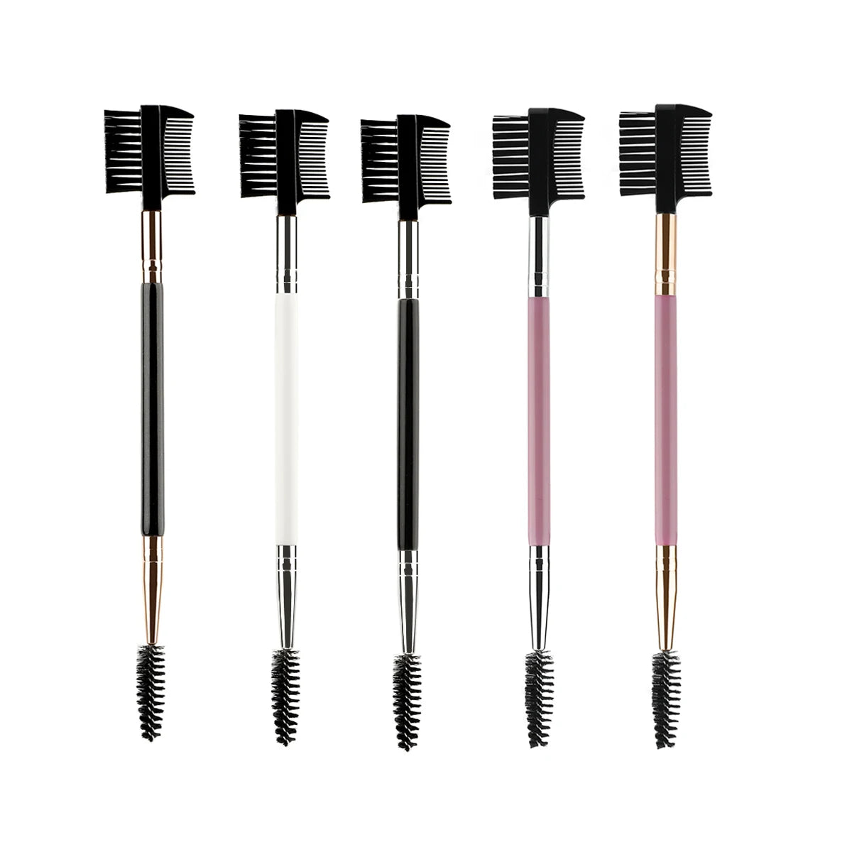 Amzzonstore 3-head eyebrow and eyelash shaper with three spoolie brushes, makeup grooming tool for precise eyebrow and eyelash shaping.