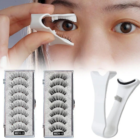 Goodobe 3D natural magnetic eyelashes kit with reusable wispy false eyelashes and magnetic tweezers for easy application.