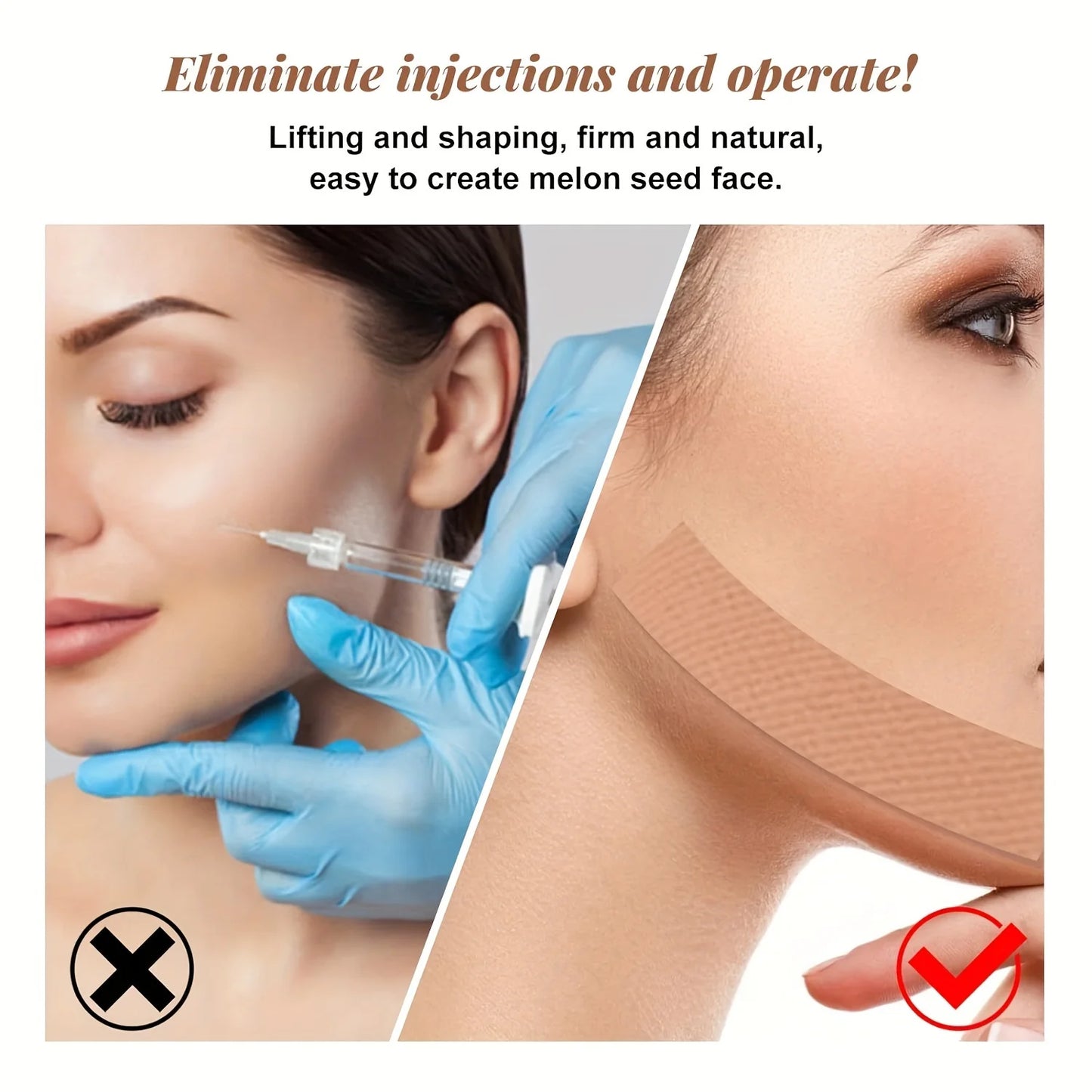 High-elasticity face and neck wrinkle removal tape by amzzonstore, smooths forehead, chin, lips, and neck skin.