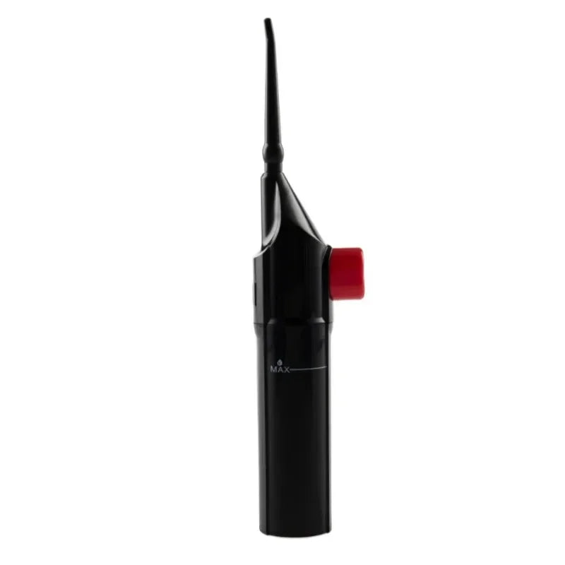 Portable manual water flosser by amzzon.store with high-pressure oral irrigator and toothpick-style interdental cleaner, ideal for oral hygiene.