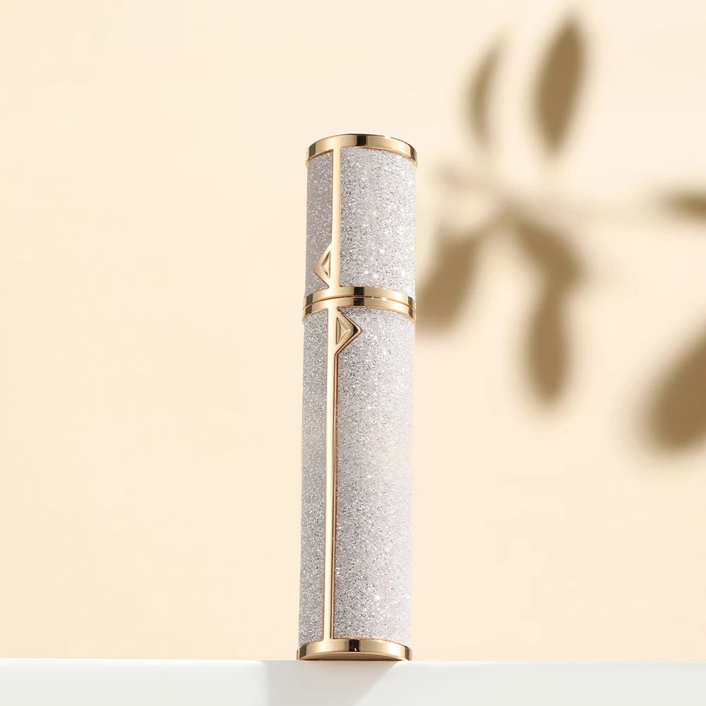 Refillable 5ML leather perfume atomizer spray bottle from amzzonstore, compact and portable for travel use.