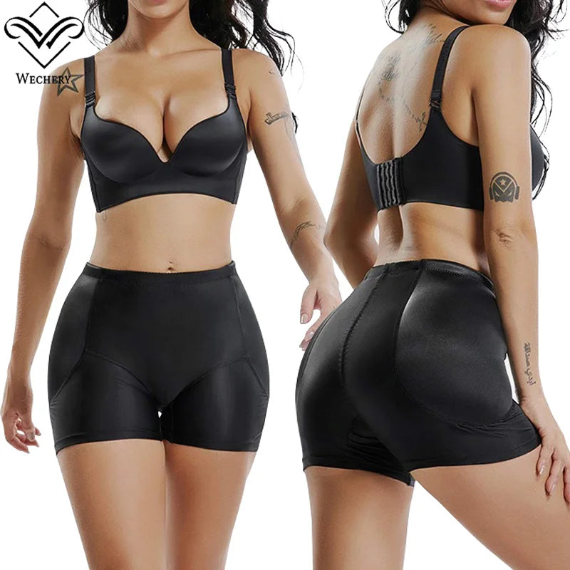 wechery women padded butt lifter plus size control panties hip up shapewear underwear.