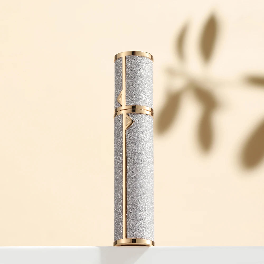 Refillable 5ML leather perfume atomizer from amzzonstore, portable travel spray bottle with compact design and multipurpose sprayer.