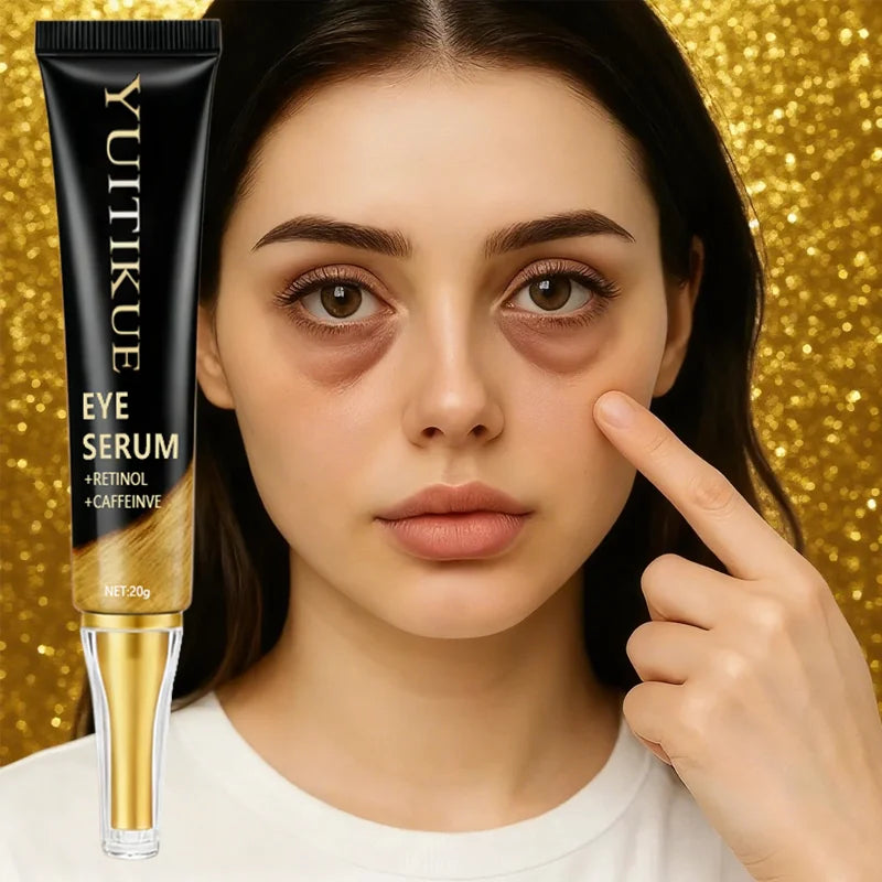 YUITIKUE caffeine eye cream 20g with retinol and collagen for anti puffiness and lifting.