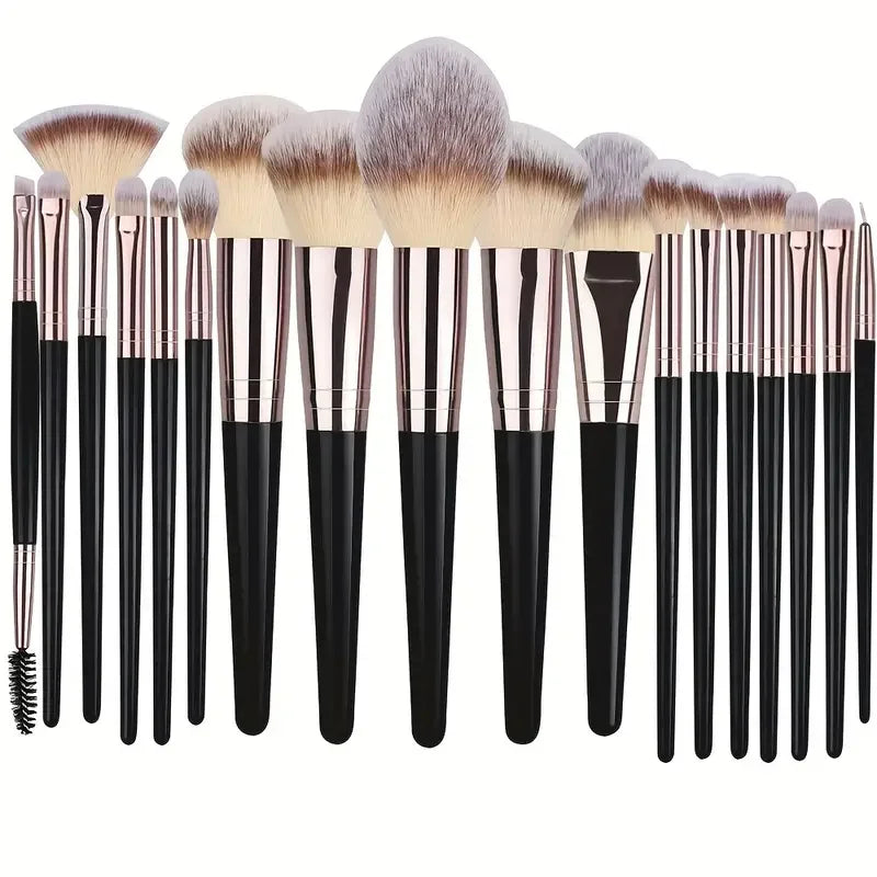 Set of 20 professional makeup brushes including eyeshadow, foundation, concealer, blush, and kabuki brushes for women by amzzonstore