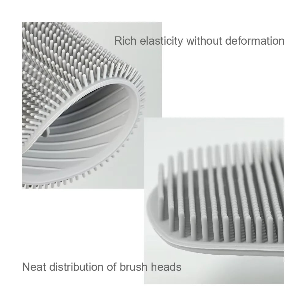 Amzzonstore exfoliating silicone body scrubber with no-slip handle, designed for cleaning and massaging skin in the bath or shower.
