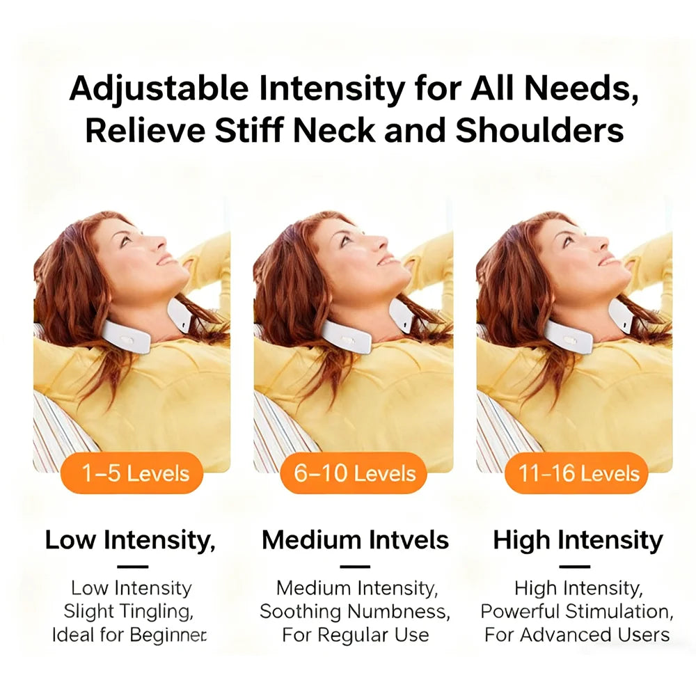 Portable cross-border neck massager from amzzonstore, showing compact design for shoulder and cervical spine relief.