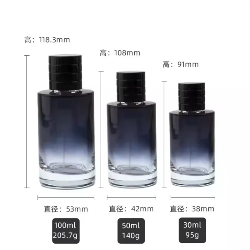 Gradient color glass perfume bottle by amzzonstore with 30ml to 100ml capacity, portable refillable cosmetic atomizer for travel