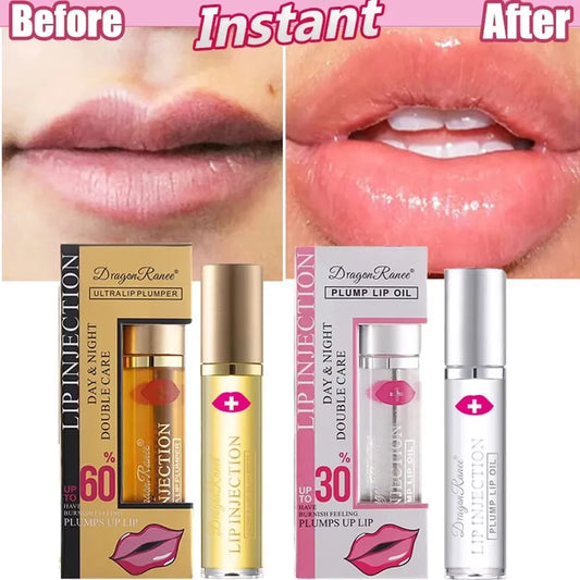 Amzzonstore lip gloss and plumper serum in a sleek tube, designed to enhance lip volume, moisturize, and reduce wrinkles.